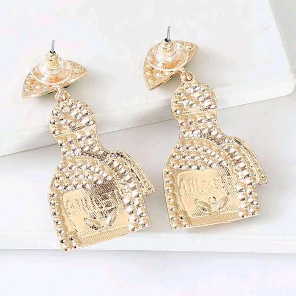 "On Tuesdays, We Wear Tequila" Drop Earrings - NEW! Aqua, Gold & Red RARE Colors - Picture 7 of 8